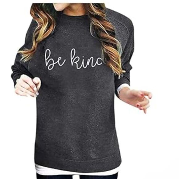 Be Kind Black Sweatshirt - Picture 1 of 6